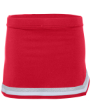 Augusta Sportswear 9146 Girls' Pike Skirt in Red/ white/ metallic silver