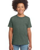 Gildan 64000B Youth Softstyle T-Shirt in Heather military green
