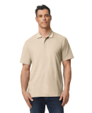 Gildan 64800 Men's Softstyle Double Pique Polo in Sand