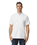 Gildan 64800 Men's Softstyle Double Pique Polo in White
