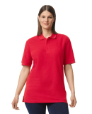 Gildan 85800 Unisex Midweight Double Pique Polo in Red