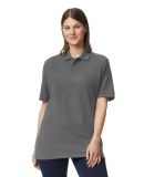 Gildan 85800 Unisex Midweight Double Pique Polo in Charcoal