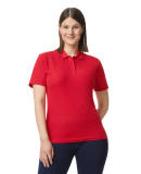 Gildan 64800L Ladies' Softstyle Double Pique Polo in Red
