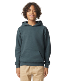 Gildan SF500B Youth Softstyle Midweight Fleece Hoo in Dark heather