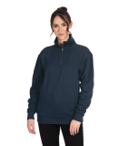 Next Level Apparel 9643 Unisex Fleece Quarter-Zip in Midnight navy