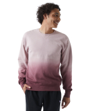 Champion Clothing CD400D Unisex Dip Dye Crew in Maroon ombre