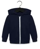 Bella + Canvas 3739T Toddler Full-Zip Hooded Sweat in Navy