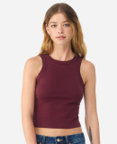 Bella + Canvas 1019 Ladies' Micro Ribbed Racerback in Solid maroon blend