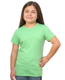 Bayside Apparel 37100 Youth Princess T-Shirt in Heather green apple
