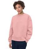 Bayside Apparel 7702BA Ladies' Crewneck Sweatshirt in Peach