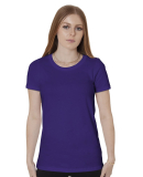 Bayside Apparel 5850 Ladies' Fine Jersey T-Shirt in Purple