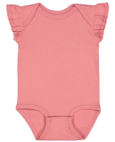 Rabbit Skins 4439 Infant Flutter Sleeve Bodysuit in Mauvelous