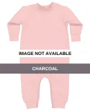 Rabbit Skins 4447 Infant Fleece One-Piece Bodysuit Charcoal