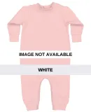 Rabbit Skins 4447 Infant Fleece One-Piece Bodysuit White