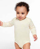 Rabbit Skins 4421 Infant Long Sleeve Jersey Bodysu in Natural