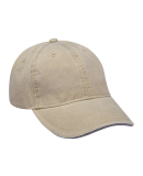 Adams Hats LP107 Icon Semi-Structured Sandwich Vis in Khaki / black