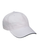 Adams Hats LP107 Icon Semi-Structured Sandwich Vis in White / black