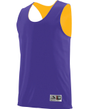 Augusta Sportswear 148 Adult Wicking Polyester Rev in Purple/ gold