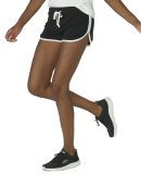 Boxercraft R65 Ladies' Relay French Terry Short in Black/ white
