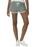 Boxercraft R65 Ladies' Relay French Terry Short in Granite/ white