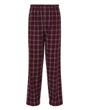 Boxercraft BM6624 Men's Harley Flannel Pant with P in Varsity maroon oxford plaid