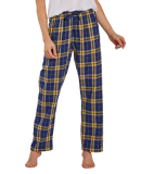 Boxercraft BW6620 Ladies' 'Haley' Flannel Pant wit in Navy/ gold