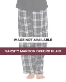 Boxercraft BY6624 Youth Polyester Flannel Pant Varsity Maroon Oxford Plaid
