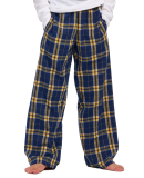 Boxercraft BY6624 Youth Polyester Flannel Pant in Navy/ gold