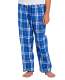 Boxercraft BY6624 Youth Polyester Flannel Pant in Royal/ silver