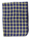 Boxercraft FB250 Premium Flannel Blanket in Navy/ gold