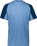 Augusta Sportswear 1518 Youth Cutter Jersey in Columbia blue/ navy