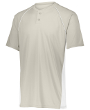 Augusta Sportswear 1561 Youth True Hue Technology  in Silver grey/ white