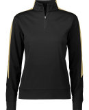 Augusta Sportswear 4388 Ladies' Medalist 2.0 Pullo in Black/ vegas gold