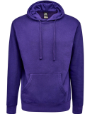 J America 8720 Unisex BTB Fleece Hooded Sweatshirt in Purple
