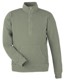 J America 8732 Unisex Pigment Dyed Fleece Quarter- in Spruce