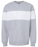 J America 8646 Unisex Varisity Fleece Crew in Oxford