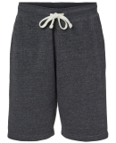 J America 8855 Unisex Triblend Fleece Short in Black triblend