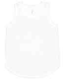 LA T 2692 Youth Relaxed Tank in White