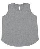 LA T 3892 Ladies' Curvy Relaxed Tank in Granite heather