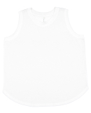 LA T 3892 Ladies' Curvy Relaxed Tank in White