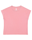 LA T 3502 Ladies' Relaxed Vintage Wash T-Shirt in Washed mauvelous