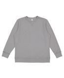 LA T 6935 Adult Vintage Wash Fleece Sweatshirt in Washed grey