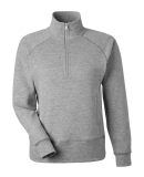 J America 8743 Ladies' Electric Fleece Quarter-Zip in Electric slate