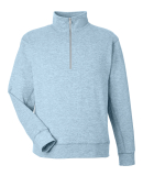 J America 8741 Unisex Electric Fleece Quarter-Zip in Electric sky