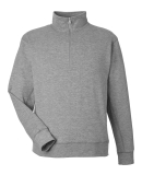 J America 8741 Unisex Electric Fleece Quarter-Zip in Electric slate