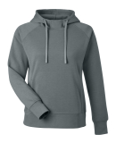 J America 8753JA Ladies' Apex Fleece Hooded Sweats in Steel
