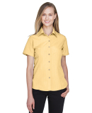 Harriton M560W Ladies' Barbados Textured Camp Shi in Pineapple