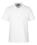 Harriton M205 Men's Valiant Cotton Snag Protect Po in White