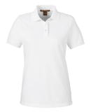 Harriton M205W Ladies' Valiant Cotton Snag Protect in White