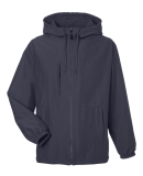 Harriton M73 Unisex Flex Twill Hooded Jacket in Dark charcoal